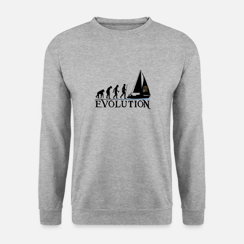 Evolution schwarze Ausführung - Unisex Pullover - Weißgrau meliert