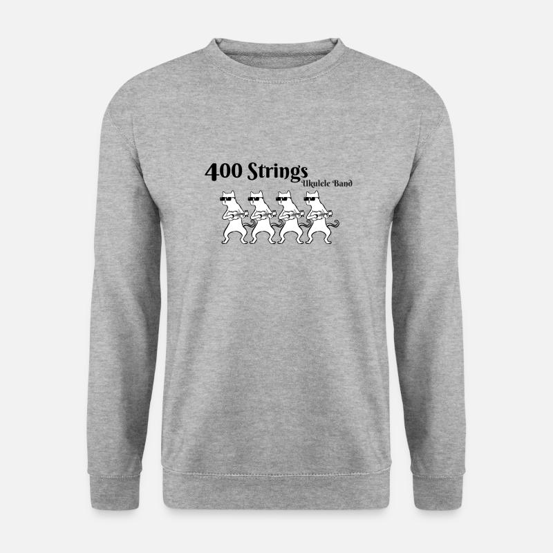 400strings format a4 a3 blanc - Sweat-shirt Unisexe - gris chiné