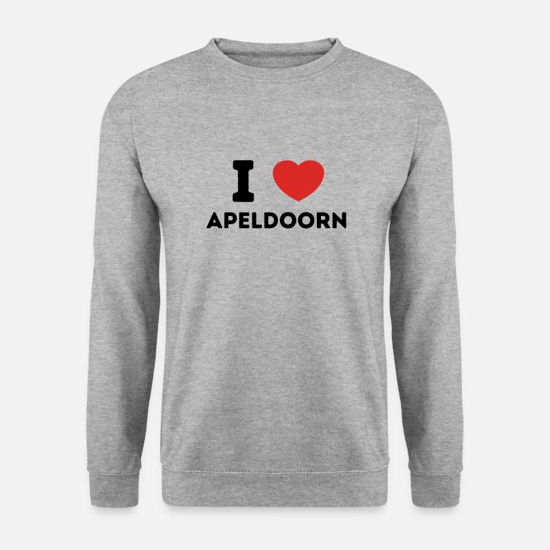 Ich liebe Apeldoorn, Niederlande - Unisex Pullover - Weißgrau meliert