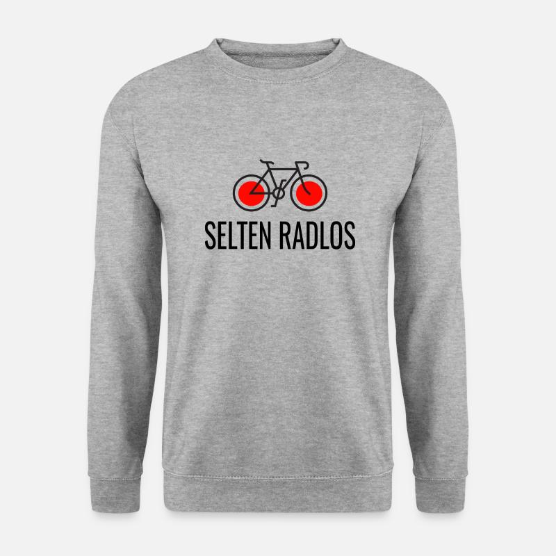 Fahrrad Spruch Geschenk Selten Radlos - Unisex Pullover - Weißgrau meliert