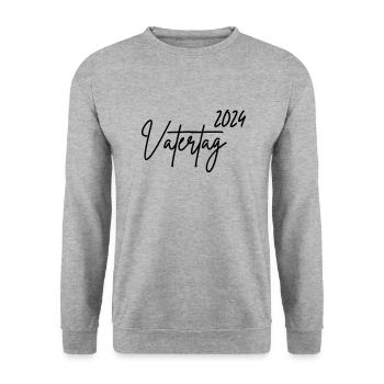 vatertag - Unisex Pullover - Weißgrau meliert - Vorne - Alina (178cm) & Michal (187cm)