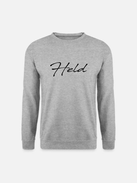 Superheld - danke - Unisex Pullover - Weißgrau meliert