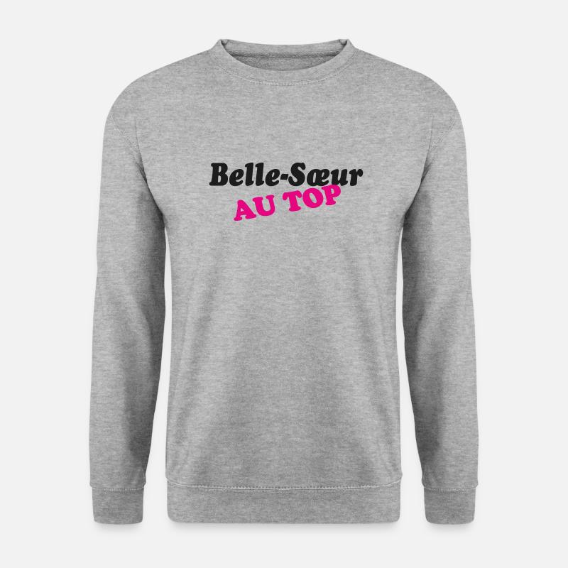 Schwägerin AN TOP - Unisex Pullover - Weißgrau meliert