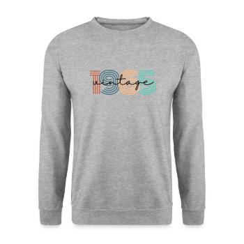1965 Vintage Retro - Unisex Sweatshirt - salt & pepper - Front - Alina (178cm) & Michal (187cm)