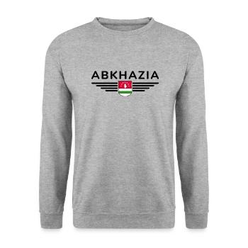 Abkhazia Design – Pride for fans and travelers - Unisex Sweatshirt - salt & pepper - Front - Alina (178cm) & Michal (187cm)