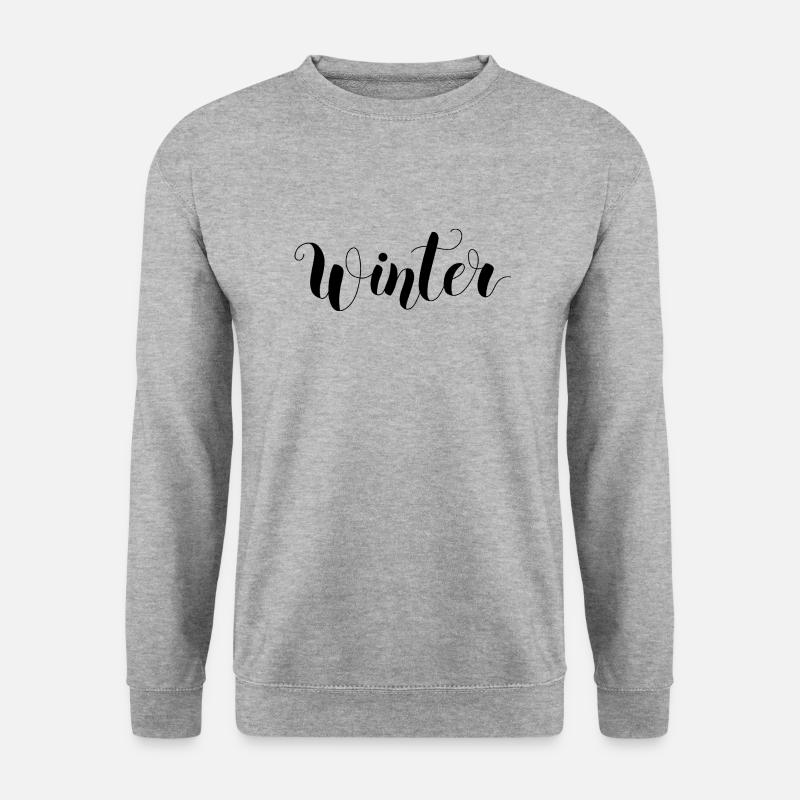 Winter - Unisex Pullover - Weißgrau meliert