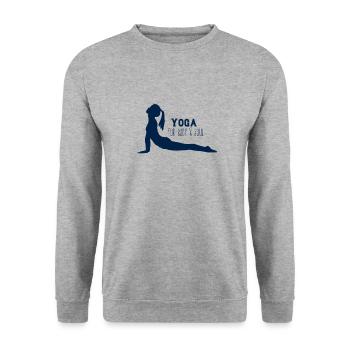 Yoga - for body and soul - Unisex Pullover - Weißgrau meliert - Vorne - Alina (178cm) & Michal (187cm)