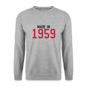 1959 - Unisex Sweatshirt - salt & pepper - Front - Alina (178cm) & Michal (187cm)