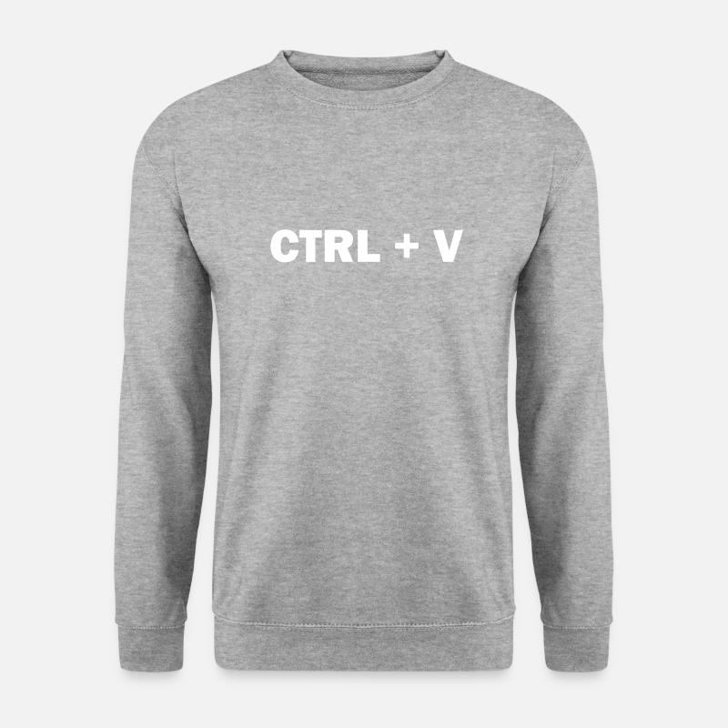 CTRL + V - Unisex Pullover - Weißgrau meliert