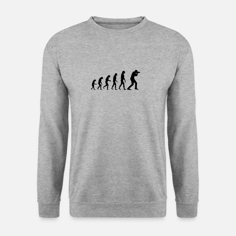 Evolution Photographer - Unisex Sweatshirt - salt & pepper