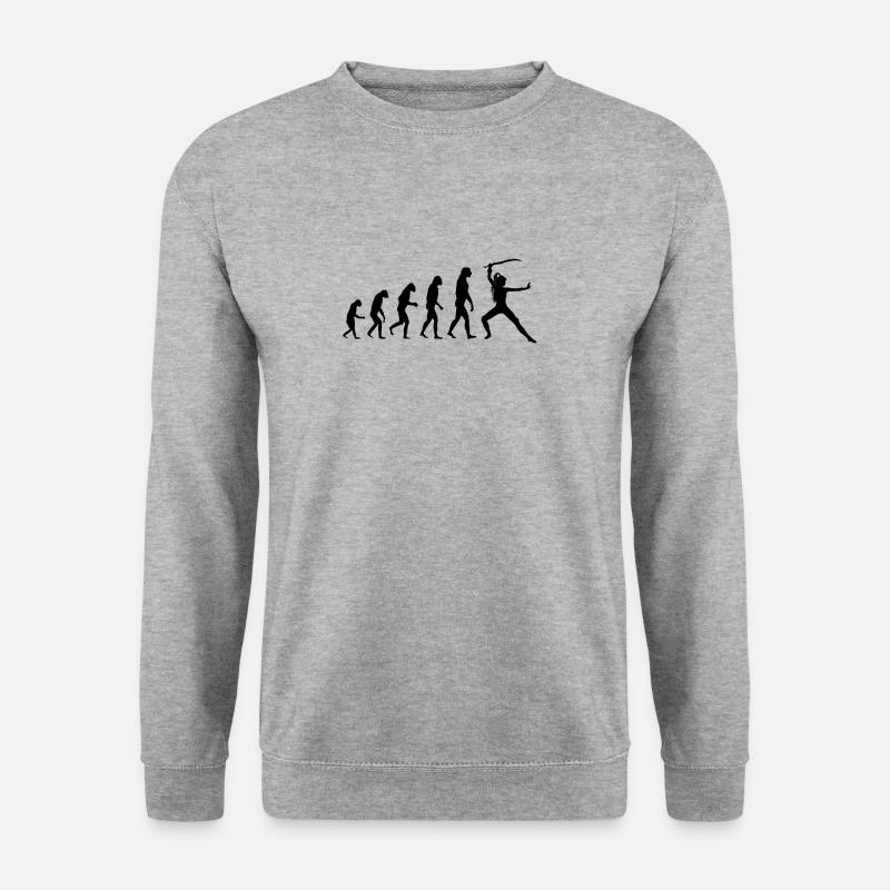 Evolution Swordsman - Unisex Sweatshirt - salt & pepper