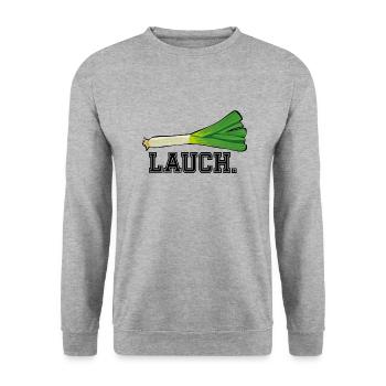 lauch1 - Unisex Pullover - Weißgrau meliert - Vorne - Alina (178cm) & Michal (187cm)