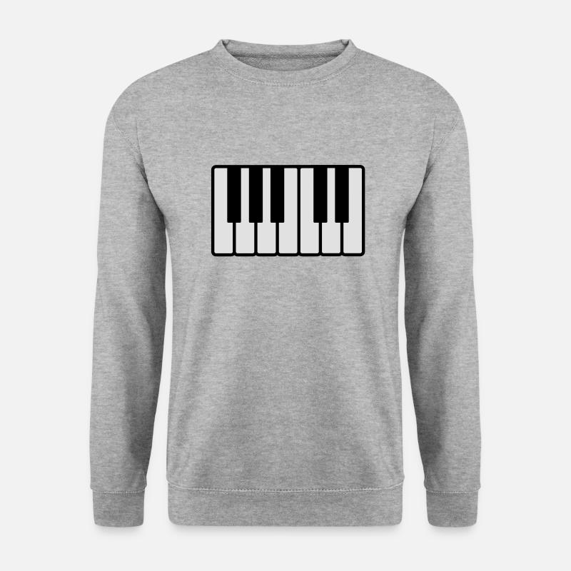 piano___f2 - Unisex Pullover - Weißgrau meliert