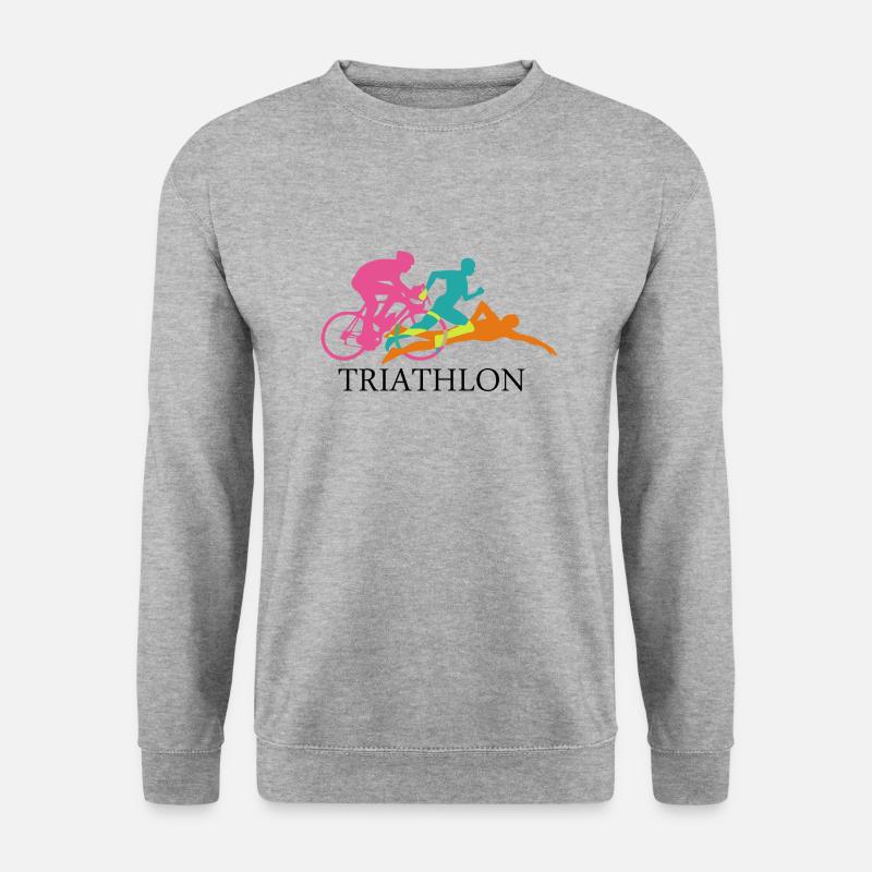 Triathlon - Unisex Pullover - Weißgrau meliert