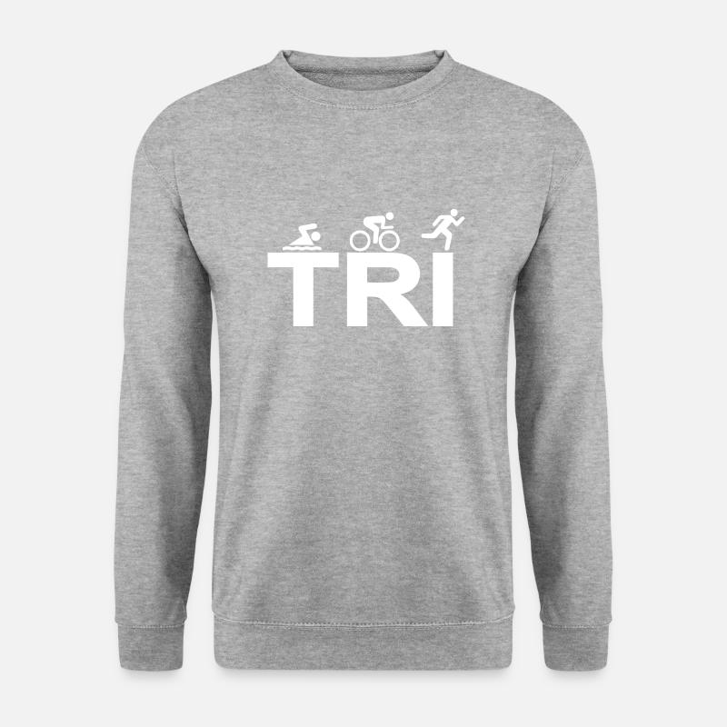 triathlon - Unisex Pullover - Weißgrau meliert