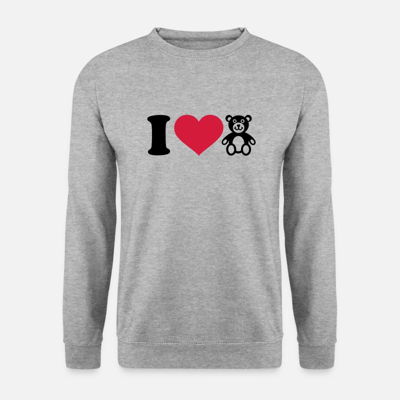 I love Teddy - Unisex Sweatshirt - salt & pepper