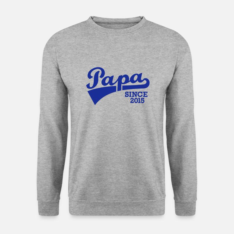 Papa 2015 - Unisex Pullover - Weißgrau meliert