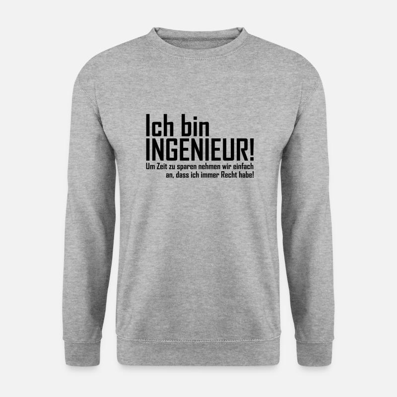 ingenieur - Unisex Pullover - Weißgrau meliert