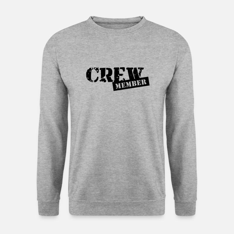 crew member - Unisex Pullover - Weißgrau meliert