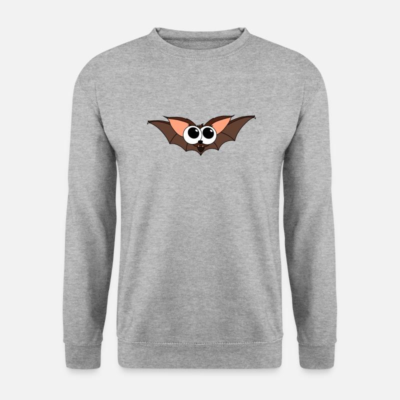Fledermaus - Unisex Pullover - Weißgrau meliert