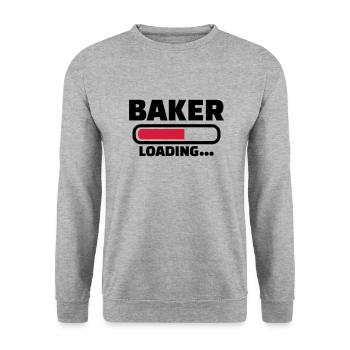 Boulanger - Sweat-shirt Unisexe - gris chiné - Devant - Alina (178cm) & Michal (187cm)