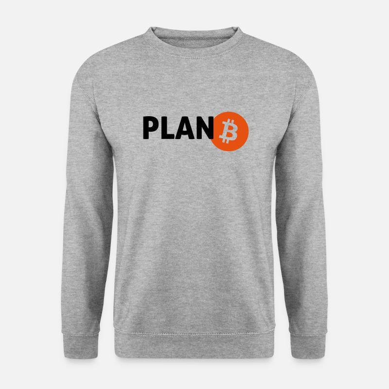 bitcoin - Unisex Pullover - Weißgrau meliert