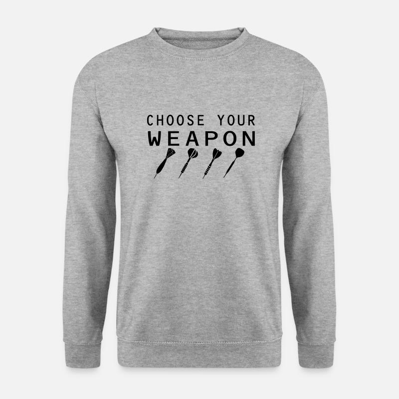 Darts Dart - Unisex Pullover - Weißgrau meliert