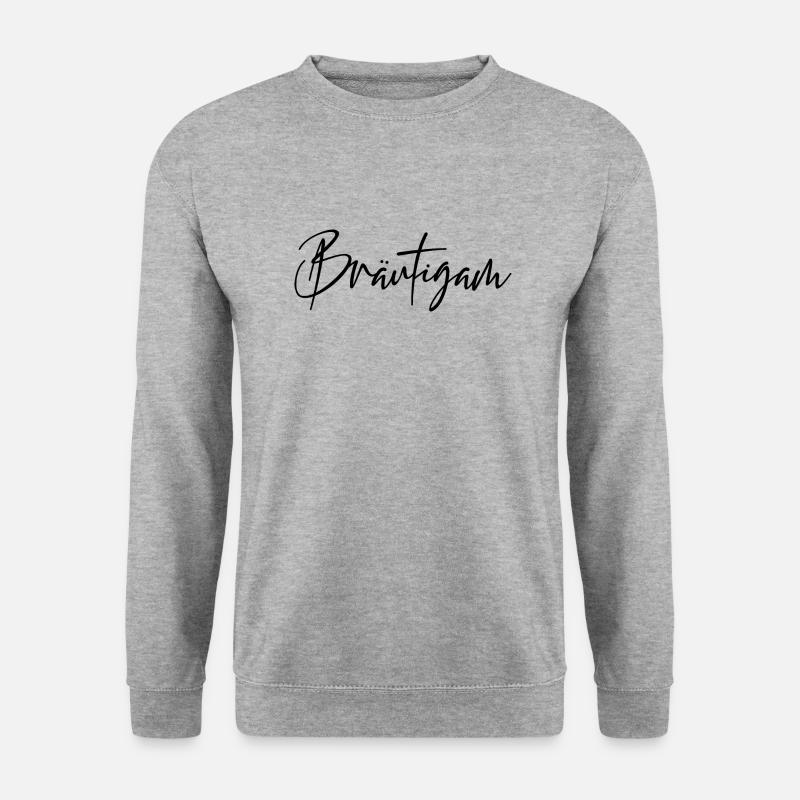 Bräutigam - Unisex Pullover - Weißgrau meliert