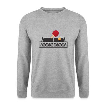 Ping-pong de table batte de balle - Sweat-shirt Unisexe - gris chiné - Devant - Alina (178cm) & Michal (187cm)
