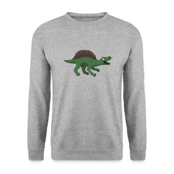 Dino 32 - Unisex Sweatshirt - salt & pepper - Front - Alina (178cm) & Michal (187cm)