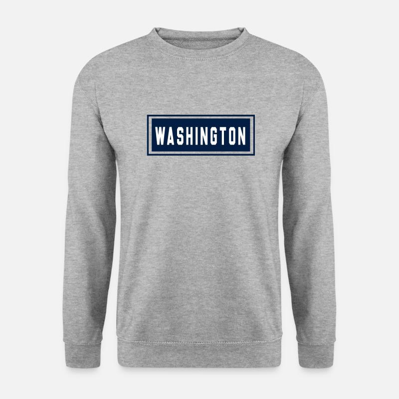 Washington - Unisex Pullover - Weißgrau meliert