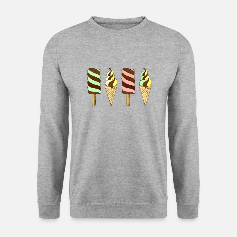 Eis - Unisex Pullover - Weißgrau meliert