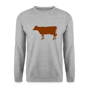 Impressionen vom Land - Unisex Pullover - Weißgrau meliert - Vorne - Alina (178cm) & Michal (187cm)