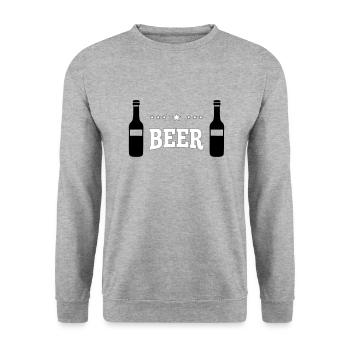Bière - Sweat-shirt Unisexe - gris chiné - Devant - Alina (178cm) & Michal (187cm)