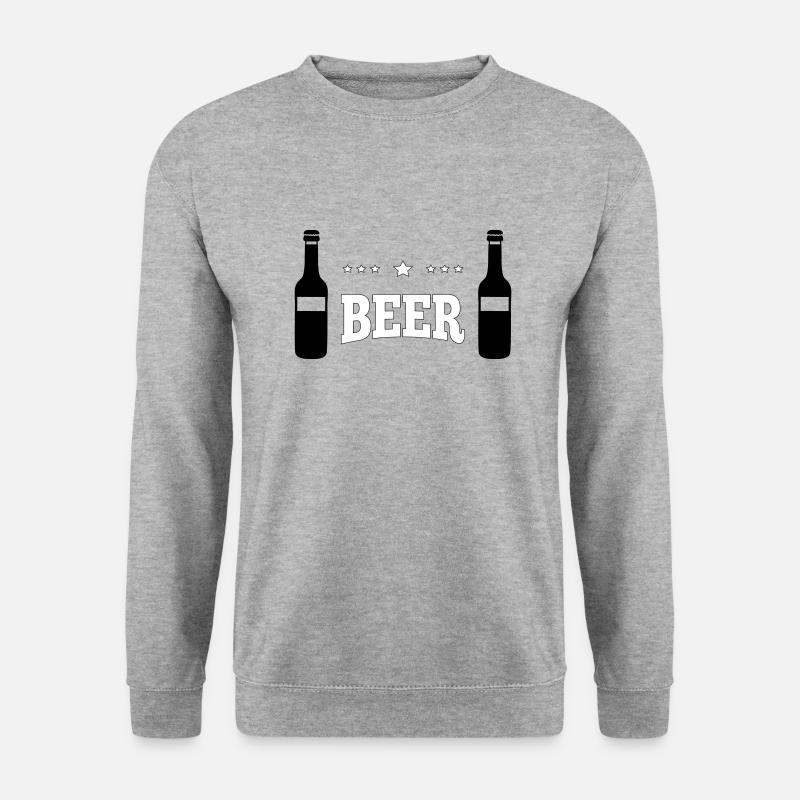Bier - Unisex Pullover - Weißgrau meliert