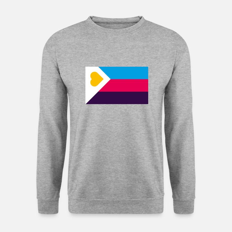 polyamorous NEW pride flag - Unisex Sweatshirt - salt & pepper