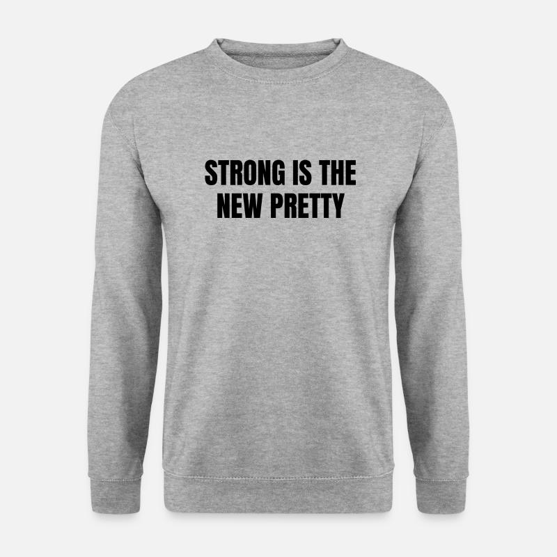 Stark ist schön - Unisex Pullover - Weißgrau meliert