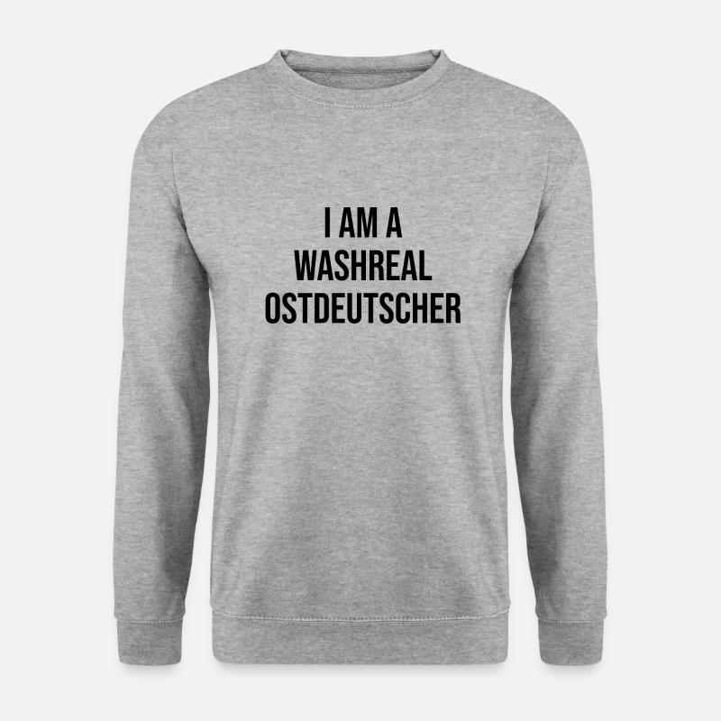 Ein Waschechter Ostdeutscher - Unisex Pullover - Weißgrau meliert