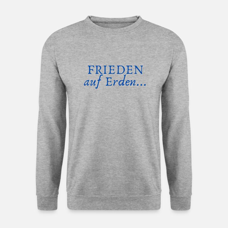 Frieden auf Erden - Unisex Pullover - Weißgrau meliert