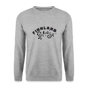 Finlande - Sweat-shirt Unisexe - gris chiné - Devant - Alina (178cm) & Michal (187cm)