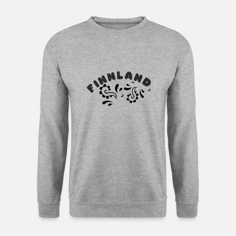 Finnland - Unisex Pullover - Weißgrau meliert