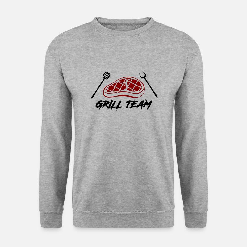grill team - Unisex Pullover - Weißgrau meliert