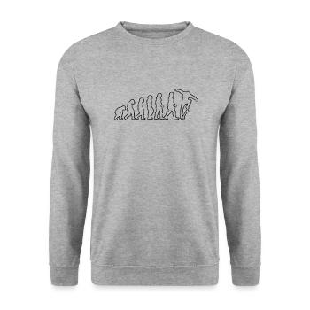 Skateboard Skaten Skater Skateboarding Skate-Fan - Unisex Pullover - Weißgrau meliert - Vorne - Alina (178cm) & Michal (187cm)