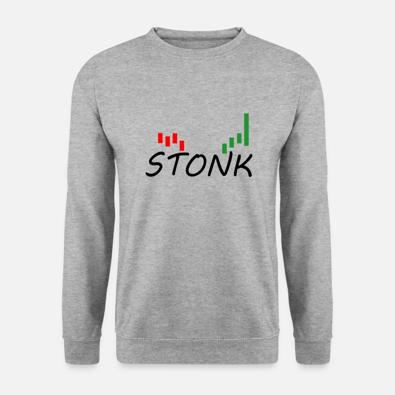 Stonk - Unisex Pullover - Weißgrau meliert