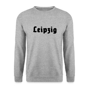 leipzig - Unisex Pullover - Weißgrau meliert - Vorne - Alina (178cm) & Michal (187cm)