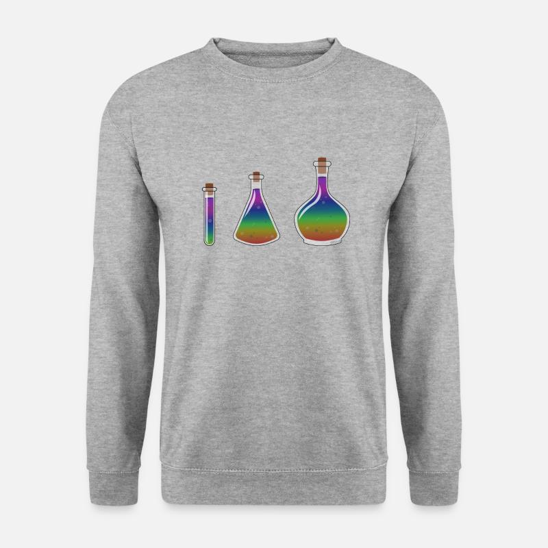 Regenbogen-Tränke - Unisex Pullover - Weißgrau meliert