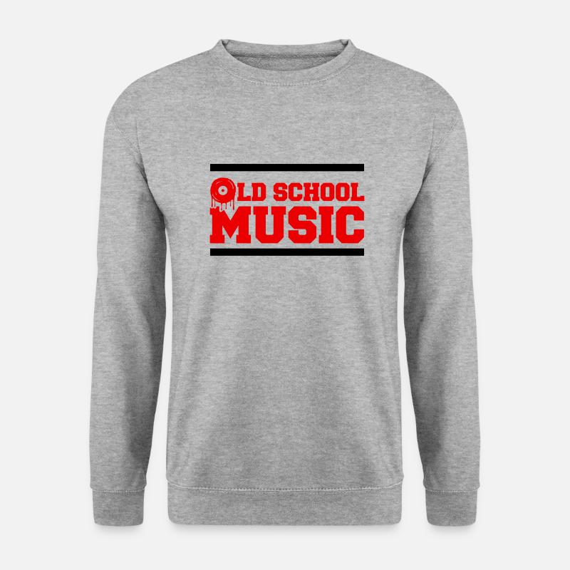 Old School Music - Unisex Pullover - Weißgrau meliert