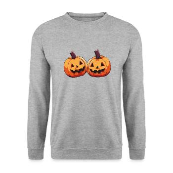 Citrouilles Bande dessinée - Sweat-shirt Unisexe - gris chiné - Devant - Alina (178cm) & Michal (187cm)