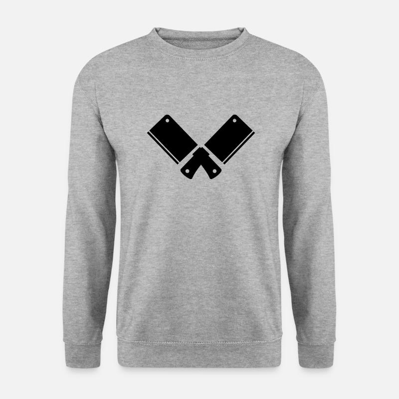 Hackmesser - Unisex Pullover - Weißgrau meliert