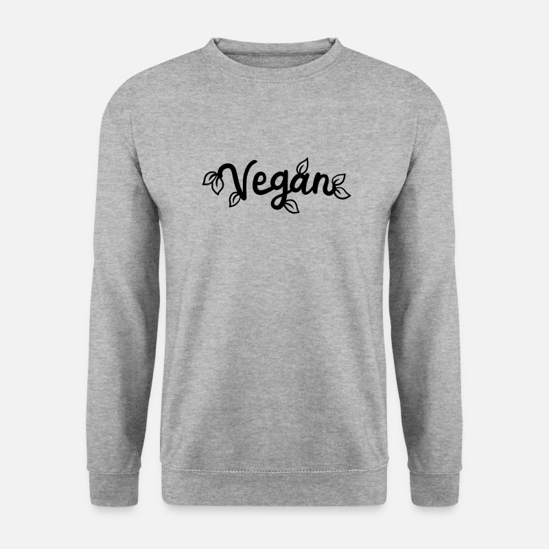 VEGAN - Unisex Pullover - Weißgrau meliert